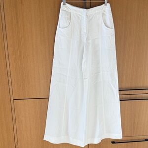 TWP Silk Wide-Leg Trousers Womens Size 0 White Color